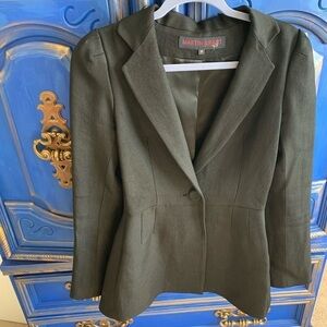 MARTIN GRANT Paris Black Blazer Lined Sz Small